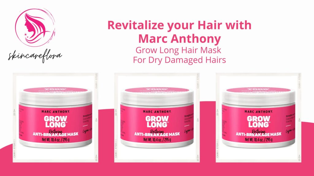 Marc Anthony Grow Long Hair Mask, for Dry Damaged Hair, 10 Ounce